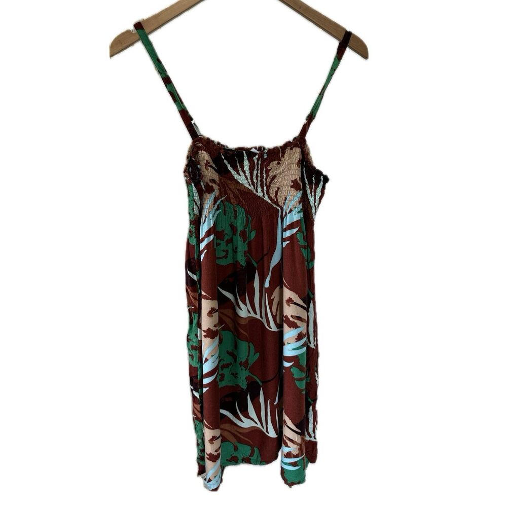 Hula Bay Juniors Hawaiian Tropical Smocked Chest Adjustable Strap Slip Dress XL